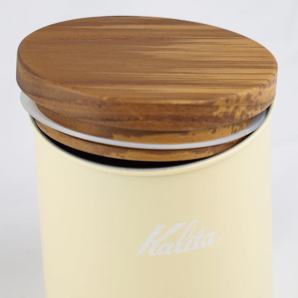 Kalita Earth Series SUNA Coffee Canister, Stainless Steel, Size Small, for Coffee Beans, Made in Japan, #44334