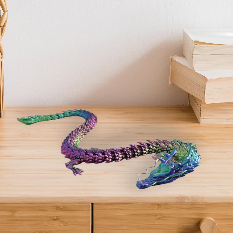 30cm 3D Printed Dragon Decoration Crystal Dragon Creative Toys Fun Home Office Decor Chinese Dragon Figurine