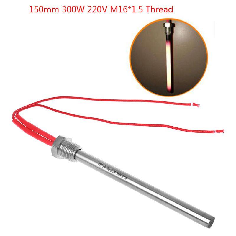 Zapalovací tyč pro peletová kamna, zapalovací topné těleso pro biomasu, dřevěné pelety, gril, krb 300W 220V 10*140/150/170mm M16*1.5