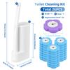 Disposable Toilet Brush Cleaner With Long Handle With Replaceable Brush Head WC Cleaning Brush Bathroom Accessories