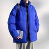 Winter thickened cotton clothes men's stand-up collar bread clothes solid color loose large size cotton coat