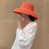 Orange Hut Neuer Hepburn-Stil Damen Faltbarer Strandhut Abdeckung Outdoor Reisen Sonnenhut Sommerhut