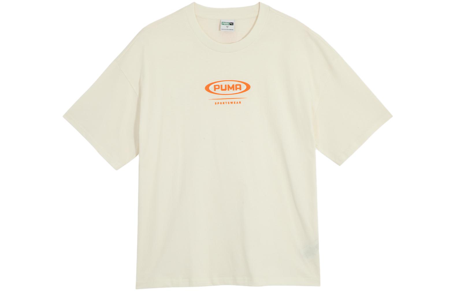 PUMA Drop Shoulder Sleeve T-Shirt Unisex White 627169-65 L
