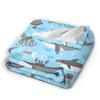 Cute Sharks Blankets Quality Warm  Throw Blanket Autumn Travel Office Couch Chair Sofa Bed Novelty Bedspread