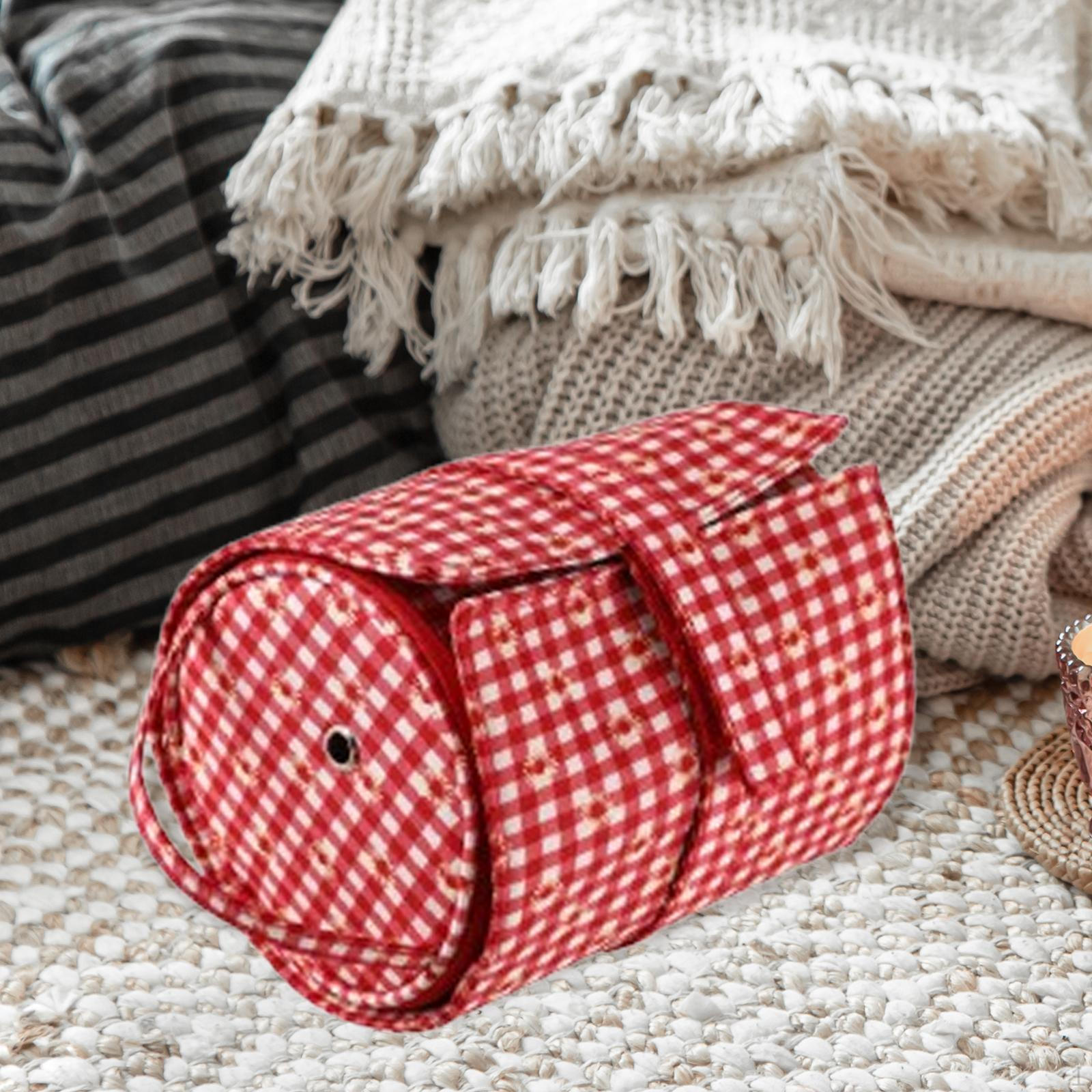 

Органайзер для вязания крючком стильная устойчивая к царапинам сумка для хранения пряжи Red White