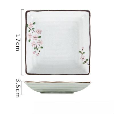 ZISIZ Sakura Square Ceramic Plate Set