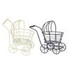 Stroller Shape Micro Landscape Ornaments, Weather-Resistant Baby Carriage Garden Decorations, Cute Decorative Miniature Chair for Outdoor Courtyard