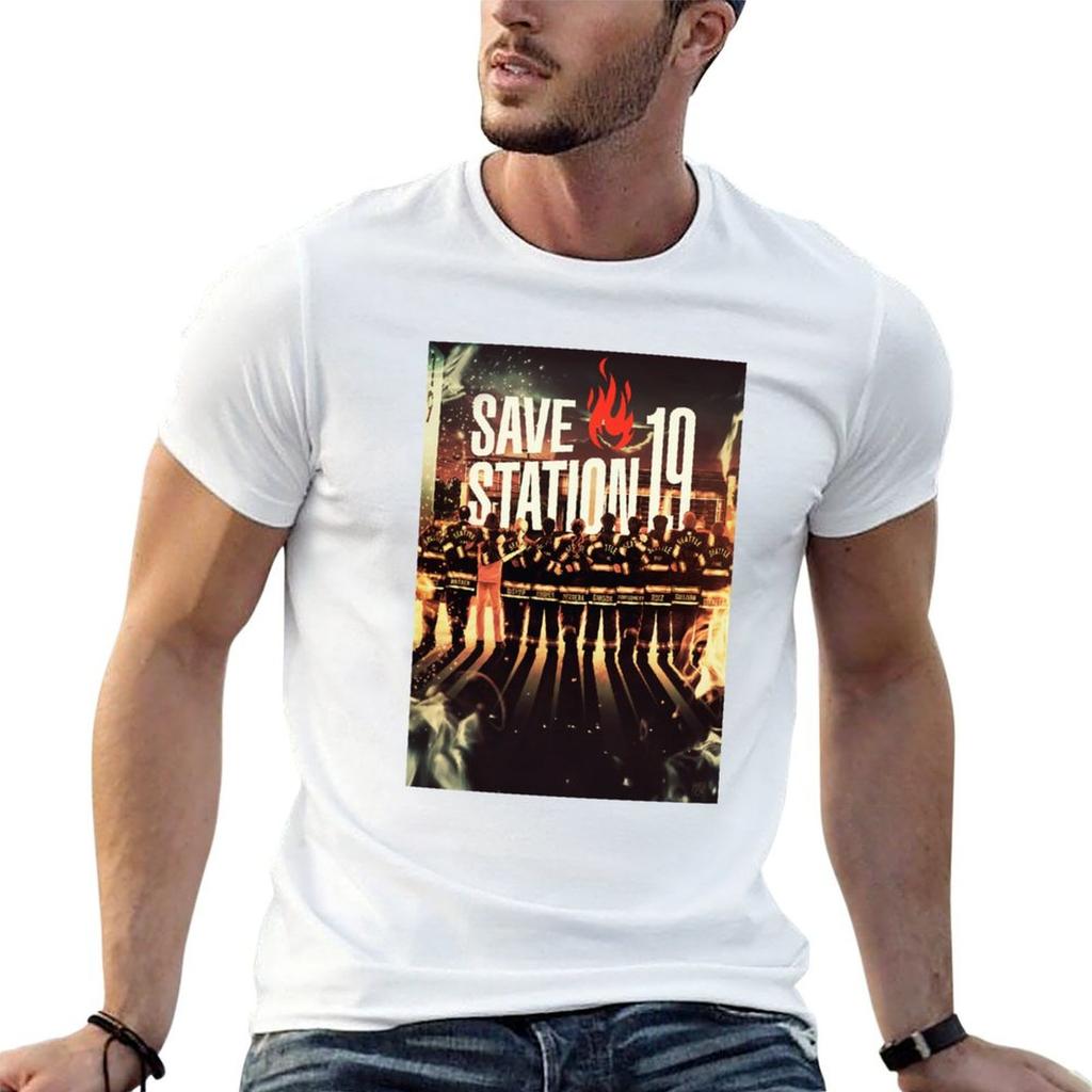 Save Station 19 Poster TShirt Unisexs Graphic T Shirts Anime T Shirts Oversize Unisex T Shirts High Quality Luxury Brand Tshirt
