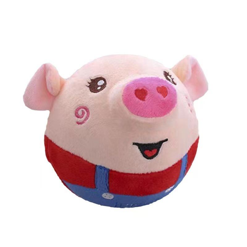 Talking Jumping Pig Toy - Baby Coaxing and Bouncing Ball for Early Learning Chinese Version PE Bag + Large Capacity Battery