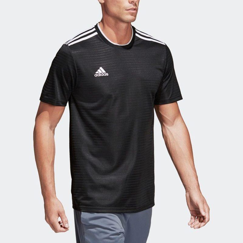 adidas Soccer Jerseys Men's Black Moderate Straight Fit CF0679