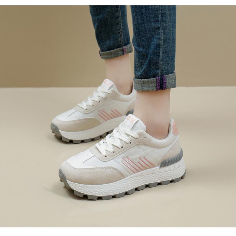 Spring Agan Schuhe Neue Damen Casual Laufschuhe Outdoor Street Style Pu Material Gummi Obermaterial