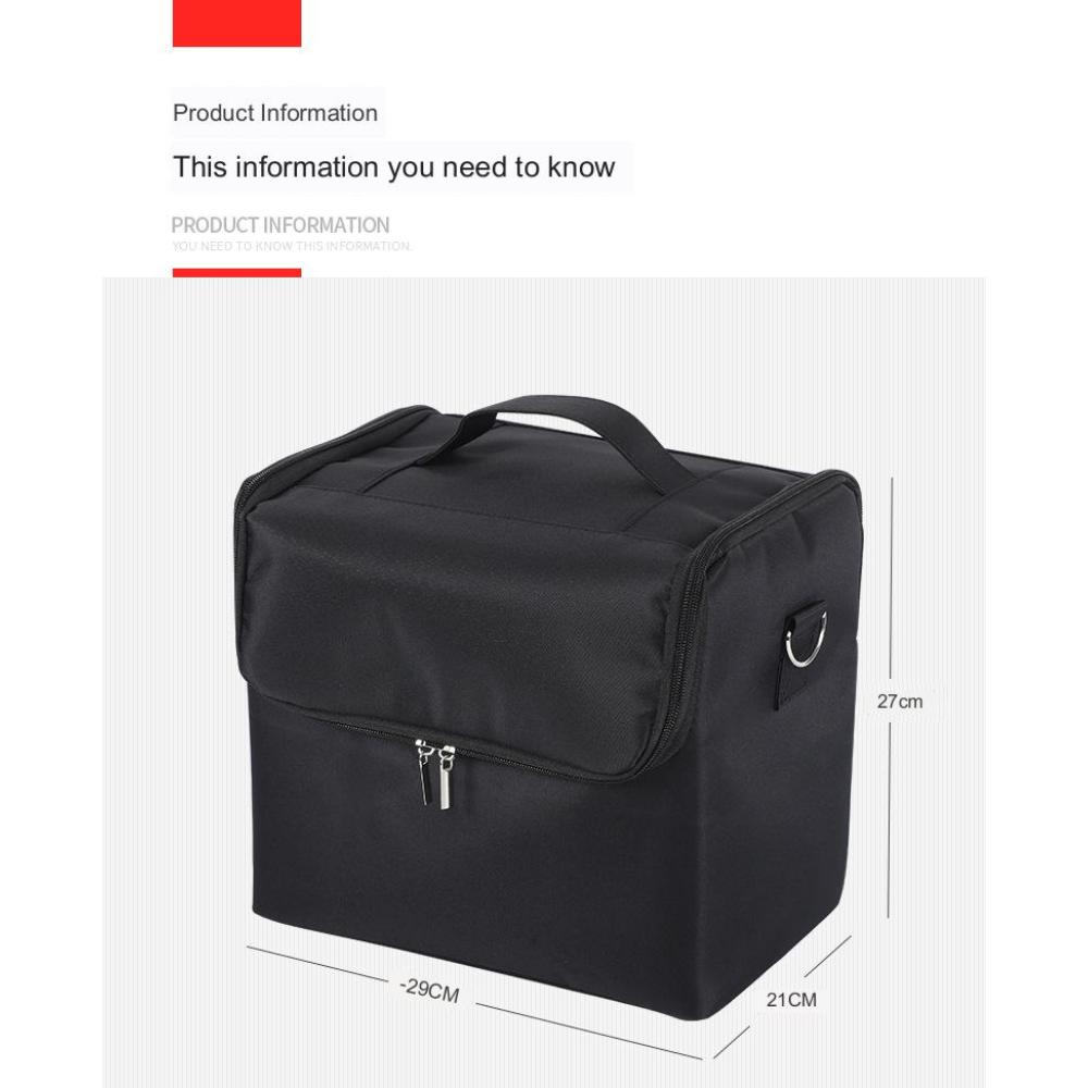 Portable Makeup Cosmetic Bag Organizer Beauty Nail Toolbox Large Capacity Travel Storage Bag Simple Handheld Makeup Case