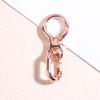 1/3Pcs Double Opening Swivel Clasp Clips Metal Spring Snap Hooks With Key Ring For Diy Keychains Craft Accessories
