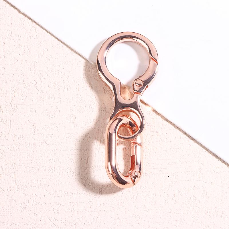

1/3Pcs Double Opening Swivel Clasp Clips Metal Spring Snap Hooks With Key Ring For DIY Keychains Craft Accessories
