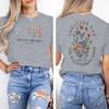 Consider How The Wildflowers Grow Print T Shirt For Unisex Unisex Short Sleeve Retro Christian Fun Shirt Crew Neck Bible Verses Tops