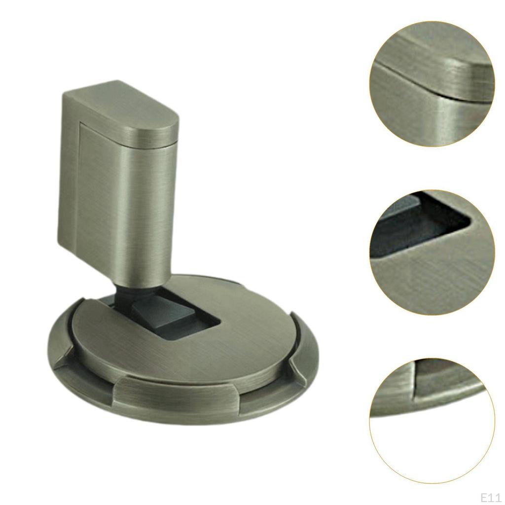Door Stopper Stop Holder Home Office Bathroom Zinc Alloy Compact Adjustable Height Anti
