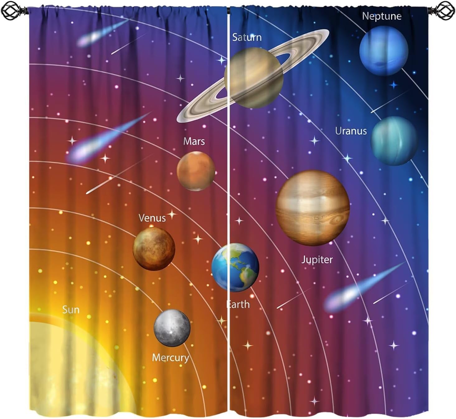 

Детские шторы с динозаврами, мультяшные милые занавески с различными узорами динозавров, оконные шторы из 2 панелей с кулиской для карниза для детской спальни для девочек 53x116CM-2PC