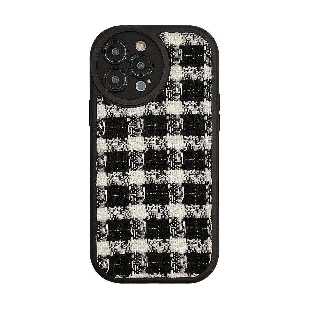 Fleece Cloth Small Fragrance Style 14pro Max IPhone Case IPhone 13 Checked 12 Suitable for 15 Houndstooth 11 X