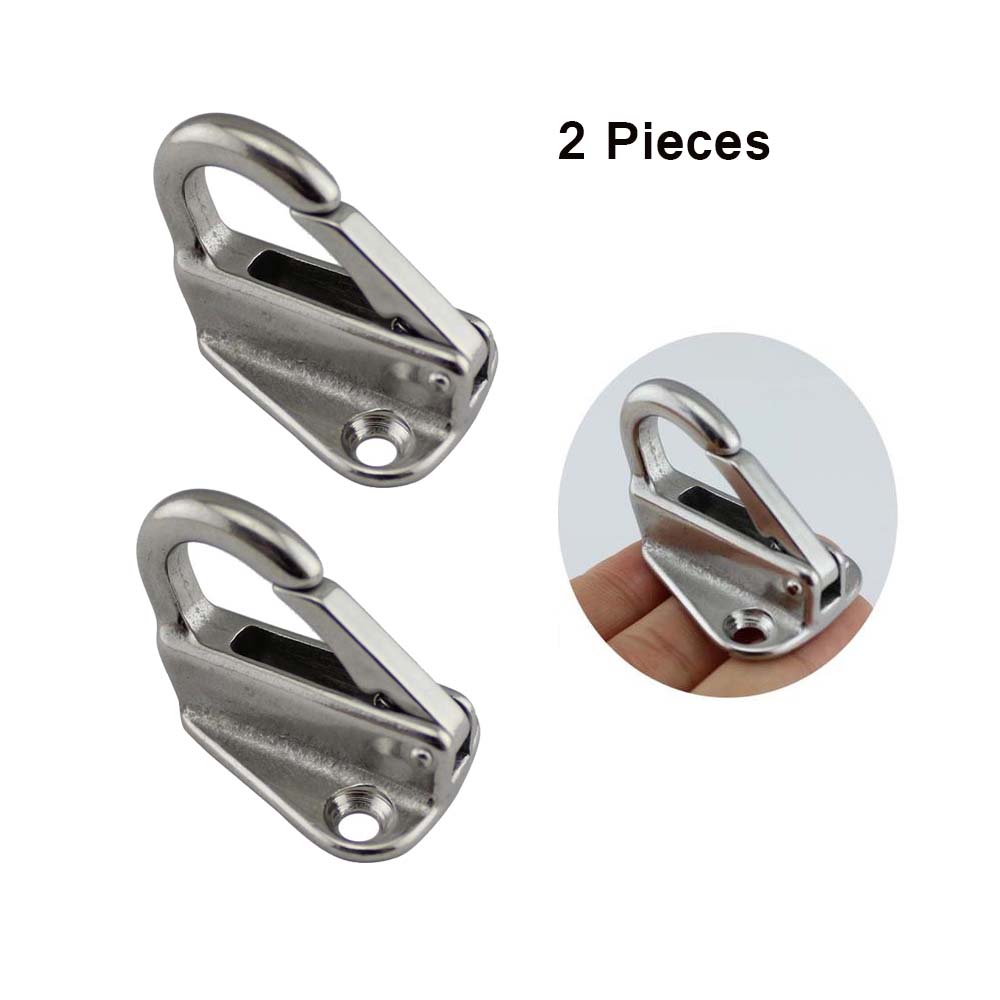 2PCS 316 Stainless Steel Boat Fending Hooks Fender Spring Hook Snap Attach Rope Boat Sail Tug Ship  Boat Accessories Marine