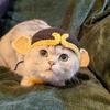 Cappello intrecciato a mano per animali domestici, simpatico cartone animato gatto cane, abbigliamento cappello decorazione, copricapo per animali domestici