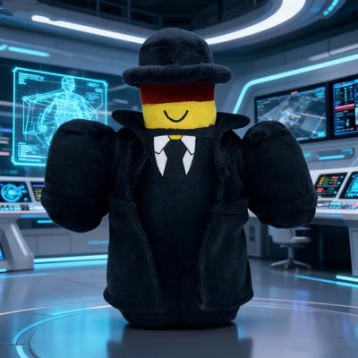 Verlassener Mafioso Plüschtier Niedlicher Gangster Charakter Stofftier Verlassener Mobster Weiches Spielzeug Sammlerstücke Geschenke für Spielefans Kinder