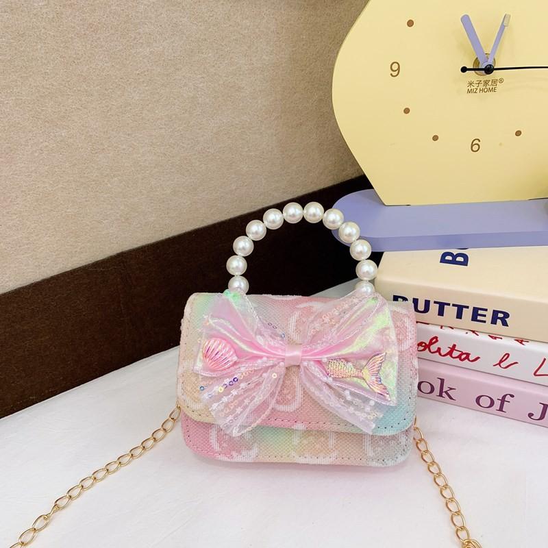 Stylish Charming And Handbag For Girls Featuring Princess Theme And Bow Adorable