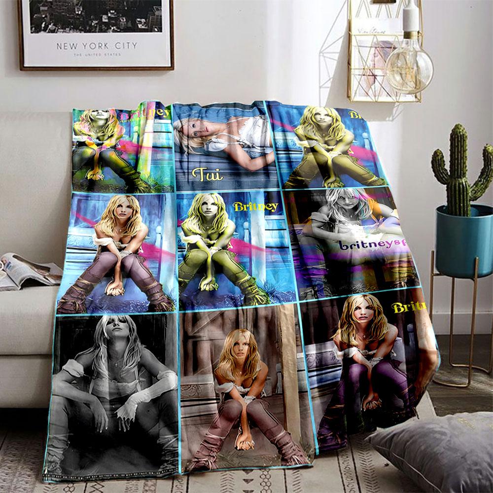 Colorful Pop Art Portrait Blanket for All Seasons Blanket Lunch Break Throw Gift