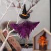 Décor d'Halloween: Poupées Citrouille Sorcière, Fantôme, Chat et Pendentifs Cloche pour Costumes de Fête