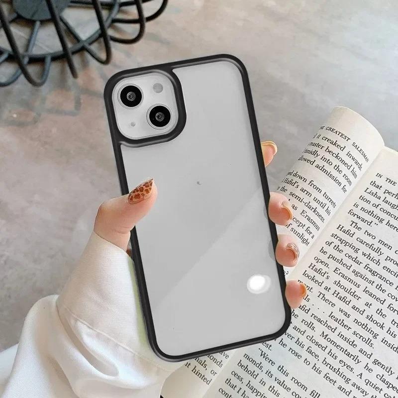 Luxury Clear Candy Color Phone Case For iPhone 17 16 15 14 13 12 11 Pro Max Plus 16E Shockproof Bumper Protective Cases Cover