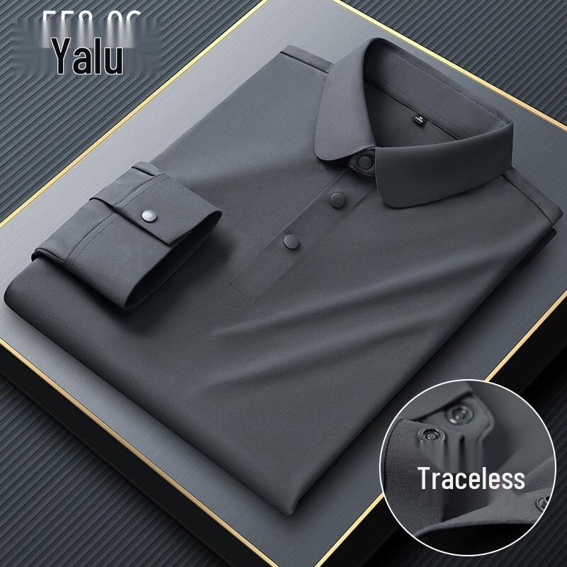 Men s Slim Fit Business Casual Long-Sleeve Shirt 4XL