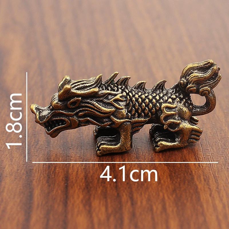 Messing Miniatur Drache Neun Söhne Anhänger Desktop Antik Drache Chinesischer Stil Ornament Handwerk Sammlung Heimdekor 2025 Neu