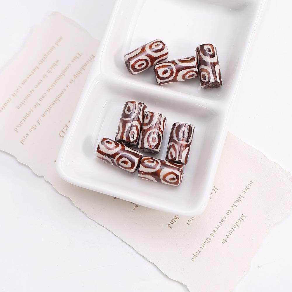 Retro Ethnic Hand-painted Ceramic Totem Beads: DIY Bracelet & Necklace Accessories