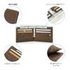 Contact's series all-grain ultra-thin bifold wallet with card slots, slim design for men and women (Coffee)