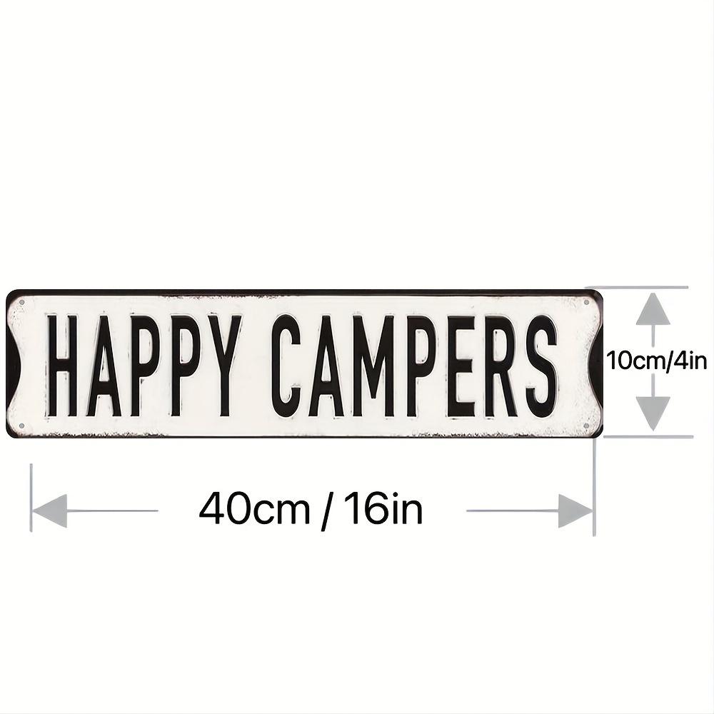 

1 шт. Винтажная металлическая табличка «Счастливые туристы» 3,94 X 15,75 Классический декор для дома и улицы, декор для путешествий и праздников чёрный