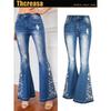 Women's 3D Embroidery Flare Jeans