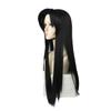 33" Long Straight Black Cosplay Wig – Voluminous Center-Parted Synthetic Hairpiece for Anime Convention & Stage Performance