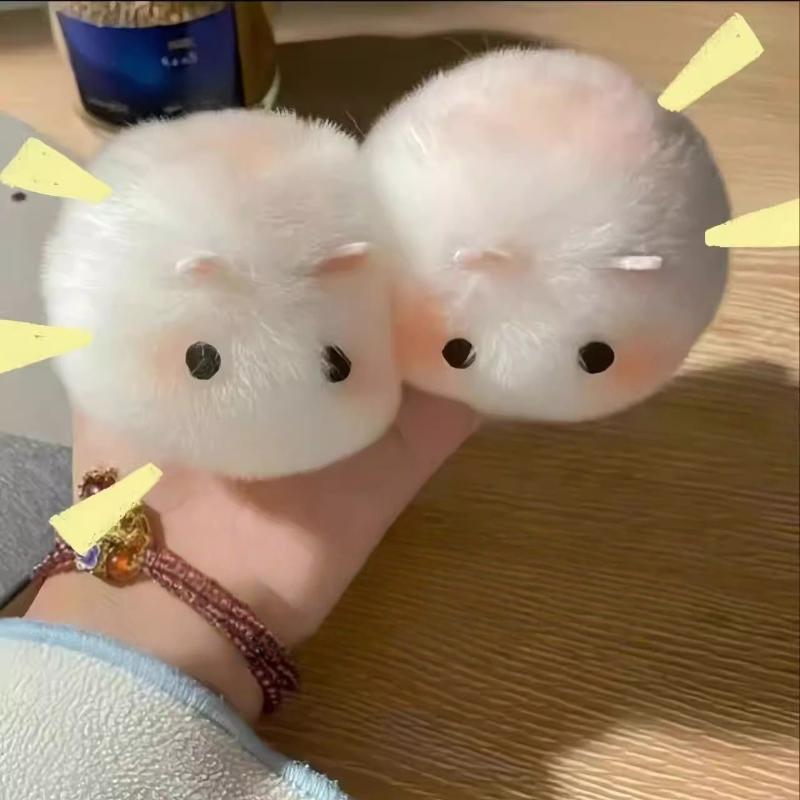 1Pcs Cute Fluffy Plush Little Rabbit Hair Clips Soft Touch For Girls Daily Wear Party Cosplay Small Gifts