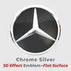 jwlsk5 Front Grille Star Logo 3D Mirror Emblem With LED Lighting Chrome Silver Glossy Matte Black For Mercedes Benz E-Class W213 16-20