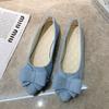 women fashion light weight bow tie slip on flat shoes for office ladies green summer shoes mocasines mujer a5976