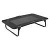 Folding Pet Bed Center Cooling Mesh Steel Frame Elevated Cat Dog Bed for Home and Outdoor Black