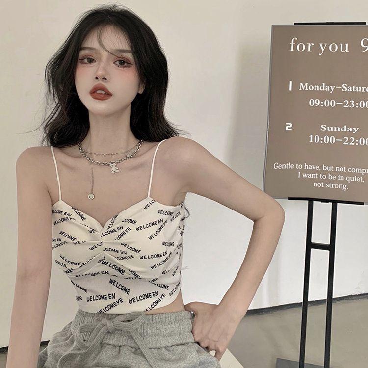 Damen Sweat T-Shirts Ärmellose Sling Tops für Mädchen Sexy Tops Tanktops Lässige Weste Rückenfrei Bedruckte T-Shirts