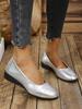 Spring new European and American large size pointed wedge heel single shoes women's Doudou shoes