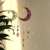 Natural Crystal Butterfly Wind Chime: Moon Pendant & Sun Catcher for Home & Garden T85