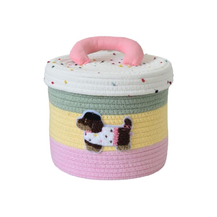 Playful Cartoon Cotton Storage Box Kids Toy Organizers Portable Portable Container For School Supplies Home Decors