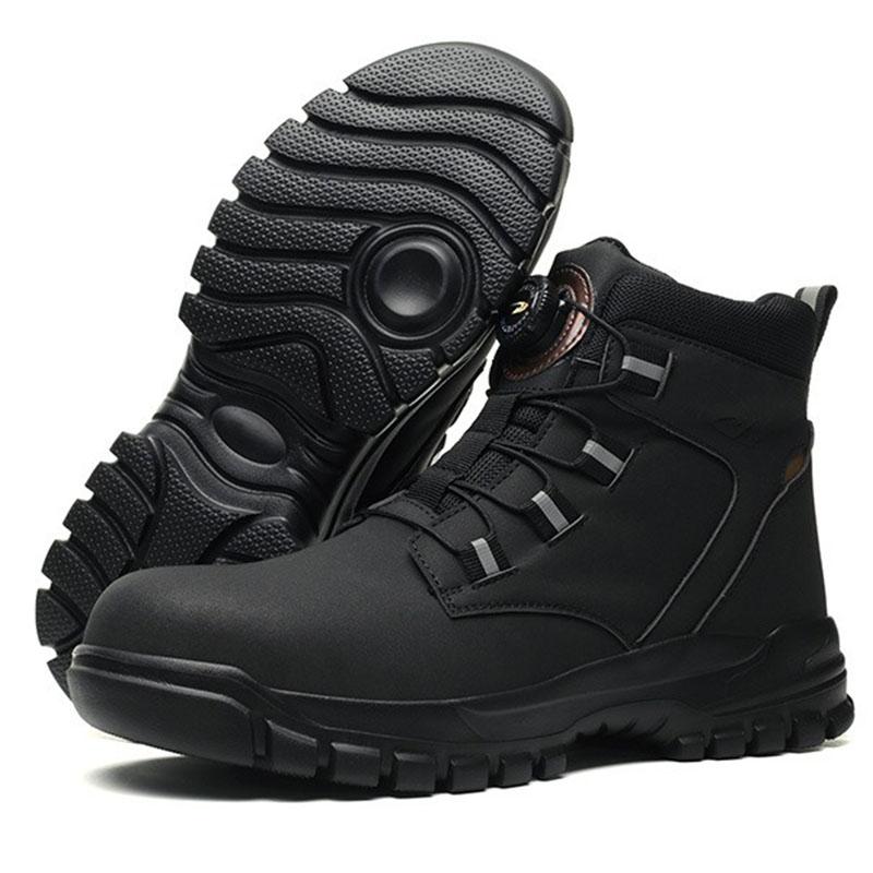 Осенне-зимние мужские рабочие ботинки с высоким берцем и стальным носком — фото 5