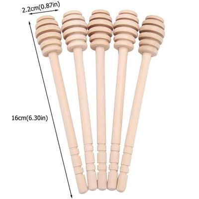 Wooden Jam Stirrer, Honey Spoon/Syrup Spoon/Sauce Spoon/Honey Jam Spoon Stirring Stick for Honey Jar Jam Jar Dispensing