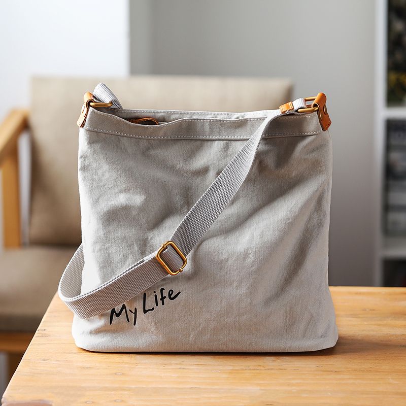 

Сяошэн имеет рисовую сумку через плечо летняя ретро японская холщовая сумка