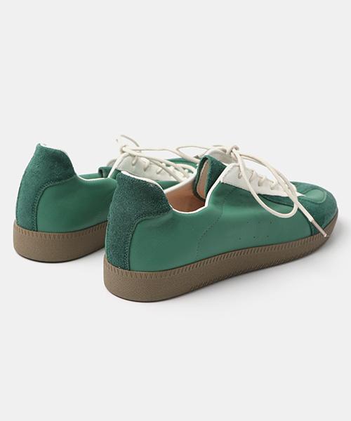 Wetheroad Wtrd3128 Ader Cow Leather Washed German Army Sneakers Khaki Olive