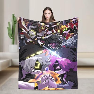 Murder Drones  Fleece Throw Blankets Tragi Comedy Blankets for Bed Outdoor Soft Bedspread,