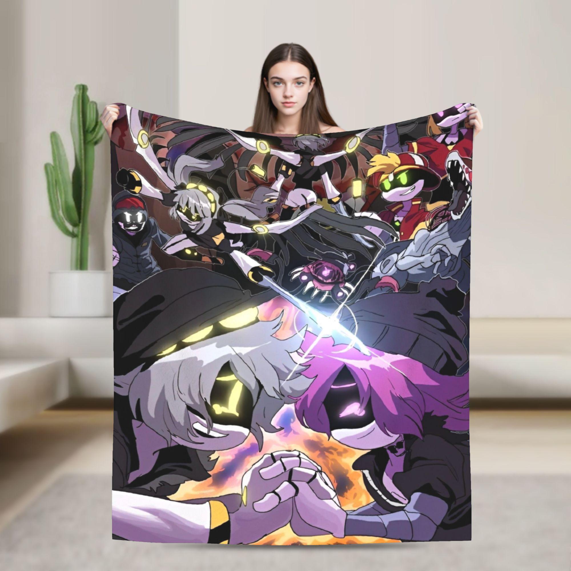 Murder Drones  Fleece Throw Blankets Tragi Comedy Blankets for Bed Outdoor Soft Bedspread,